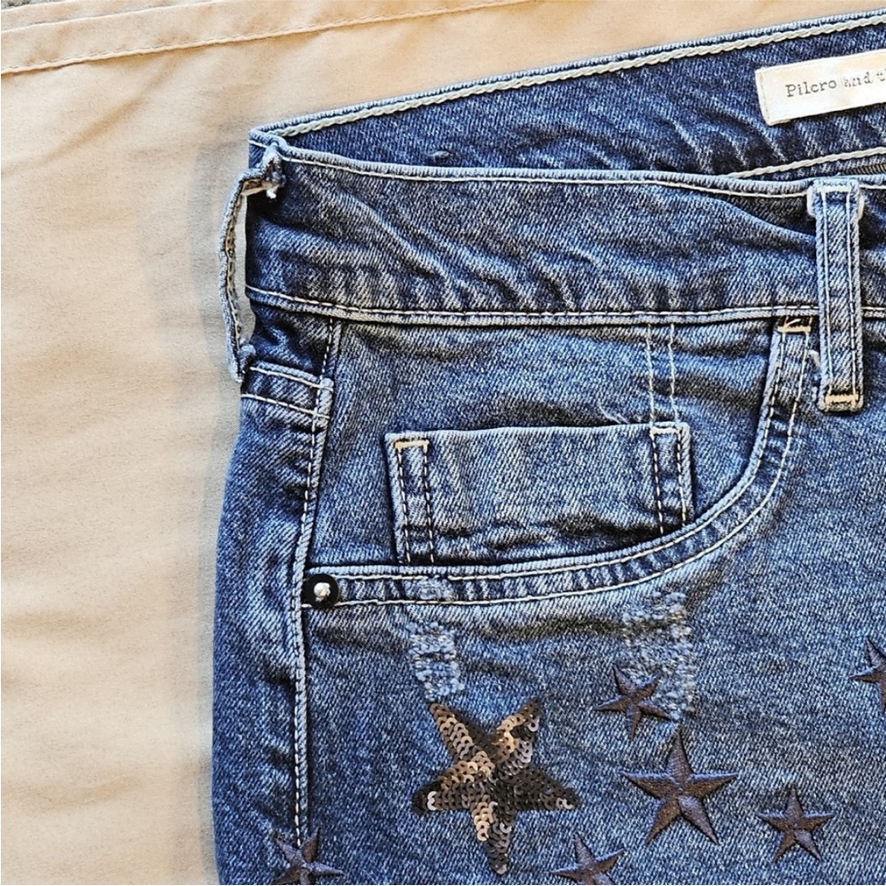 Pilcro and the Letterpress Starry, Starry Night Blue Jeans - Picture 7 of 15